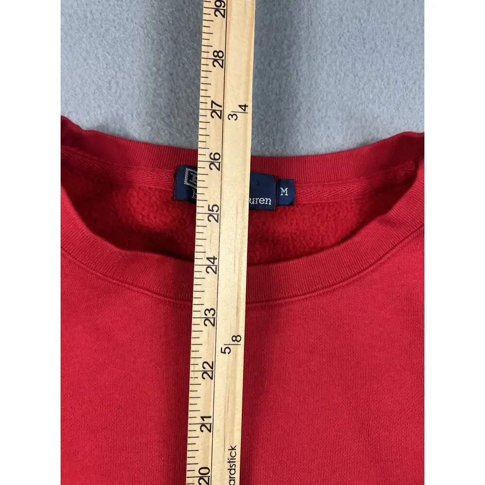 Polo by Ralph Lauren Red Crewneck Sweatshirt with Navy Pony Medium Man